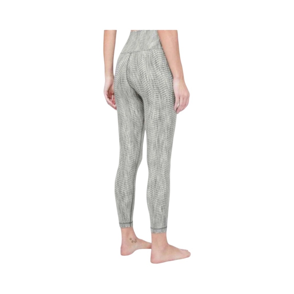 Lululemon Wunder Under 21” Leggings Size 4 Areow Jaquard Dark Olive Gray Sage